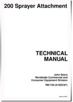 John Deere 200 Sprayer Attachments Technical Manual (TM1729)