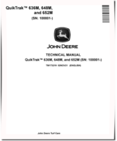 John Deere 636M QuikTrak, 648M QuikTrak and 652M QuikTrak Stand-On Mowers Technical Manual (TM173219)