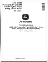 John Deere E-Cut Hybrid 2550, PrecisionCut 2400 and 2550 Riding Mowers Technical Manual (TM173419)