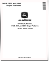 John Deere D625, D630 and D636 Draper Platforms Technical Manual (TM173619)