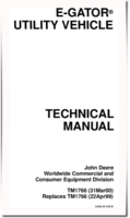 John Deere E-Gator Utility Vehicles Technical Manual (TM1766)