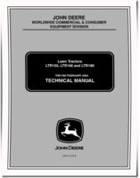 John Deere LTR155, LTR166 and LTR180 Lawn Tractors Technical Manual (TM1768)