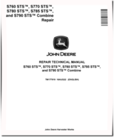 John Deere S760 STS, S770 STS, S780 STS, S785 STS and S790 STS Combines Repair Manual (TM177919)