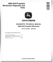 John Deere 4890 Self-Propelled Windrowers Diagnostic Manual (TM1781)