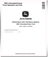 John Deere 300C Articulated Dump Trucks Operation and Test Manual (TM1787)