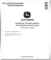 John Deere 8110, 8210, 8310 and 8410 Tractors Diagnostic Manual (TM1796)