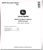 John Deere 50ZTS Compact Excavators (Metric) Repair Manual (TM1818)