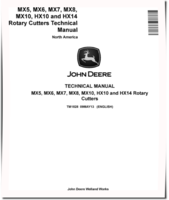 John Deere HX10, HX14, MX10, MX5, MX6, MX7 and MX8 Rotary Cutters (North America) Technical Manual (TM1828)