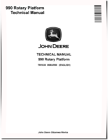 John Deere 990 Rotary Platforms Technical Manual (TM1830)