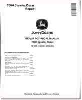 John Deere 700H Crawler Dozers Repair Manual (TM1859)