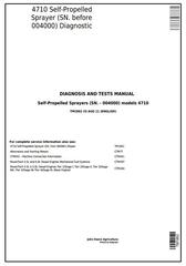 TM1862 - John Deere 4710 Self-Propelled Sprayers (SN. -004000) Diagnostic & Tests Service Manual