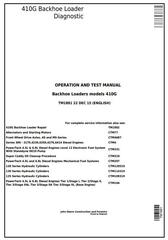 TM1881 - John Deere 410G Backhoe Loader Diagnostic, Operation and Test Service Manual
