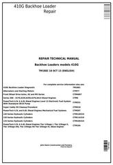 TM1882 - John Deere 410G Backhoe Loader Service Repair Technical Manual