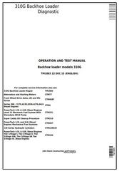 TM1885 - John Deere 310G Backhoe Loader Diagnostic, Operation and Test Service Manual