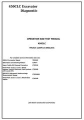 TM1924 - John Deere 450CLC Excavator Diagnostic, Operation and Test Service Manual