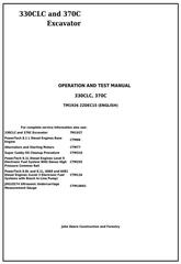 TM1926 - John Deere 330CLC and 370C Excavator Diagnostic, Operation and Test Service Manual