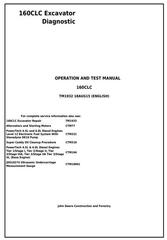 TM1932 - John Deere 160CLC Excavator Diagnostic, Operation and Test Service Manual