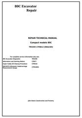 TM1939 - John Deere 80C Excavator Service Repair Technical Manual