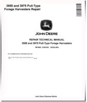 John Deere 3955 and 3975 Pull-Type Forage Harvesterss Repair Manual (TM1958)