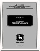 John Deere GX355 (SN: 105001-) Lawn Tractors Technical Manual (TM1974)