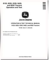 John Deere 8120, 8220, 8320, 8420 and 8520 Tractors Operation and Test Manual (TM1980)