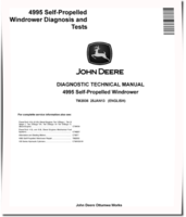 John Deere 4995 Self-Propelled Windrowers Diagnostic Manual (TM2036)