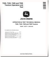 John Deere 7220, 7320, 7420 and 7520 Tractors Operation and Test Manual (TM2047)