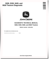 John Deere 5220, 5320, 5420 and 5520 Tractors Diagnostic Manual (TM2049)