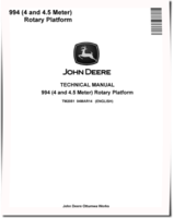 John Deere 994 (4 and 4.5 Meter) Rotary Platforms Technical Manual (TM2051)