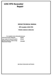 TM2094 - John Deere 135C RTS RTS Excavator Service Repair Manual