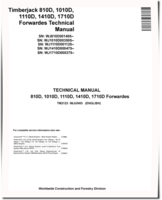 Timberjack 1010D, 1110D, 1410D, 1710D and 810D Wheeled Forwarders Technical Manual (TM2123)