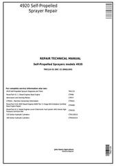 TM2124 - John Deere 4920 Self-Propelled Sprayers Service Repair Technical Manual