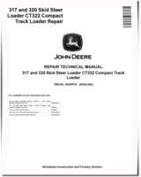 John Deere CT322 Compact Track Loaders, 317 and 320 Skid Steer Loaders Repair Manual (TM2152)