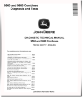 John Deere 9560 (SN. from 705201) and 9660 (SN. from 705201) Combines Diagnostic Manual (TM2162)
