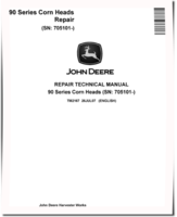 John Deere 1290, 1291, 1293, 494, 592, 692, 693, 694, 892, 893 and 894 Corn Heads Repair Manual (TM2167)