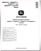 John Deere 9560 STS, 9660 STS, 9760 STS and 9860 STS Combines Repair Manual (TM2181)