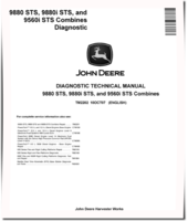 John Deere 9560i STS, 9880 STS and 9880i STS Combines Diagnostic Manual (TM2202)