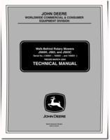 John Deere JS60H, JS63 and JS63C Walk-Behind Rotary Mowers Technical Manual (TM2209)