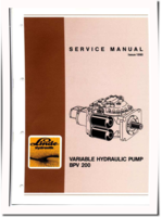 Linde BPV200 Hydraulic Pumps Technical Manual (TM2210)