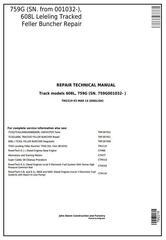 TM2219 - John Deere 759G (SN.001032-), 608L Tracked Feller Buncher Service Repair Technical Manual