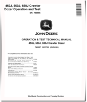 John Deere 450J, 550J and 650J Crawler Dozers (SN. before 141666) Operation and Test Manual (TM2257)