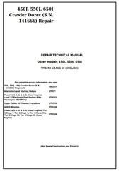 TM2258 - John Deere 450J, 550J, 650J Crawler Dozer (S.N.before 141666) Service RepairTechnical Manual
