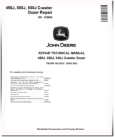 John Deere 450J, 550J and 650J Crawler Dozers (SN. before 141666) Repair Manual (TM2258)