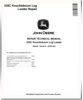 John Deere 335C Knuckleboom Trailer Mount Log Loaders Repair Manual (TM2293)
