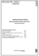 TM2326 - John Deere 344J 4WD Loader (SN. before 22913) Diagnostic, Operation and Test Service Manual