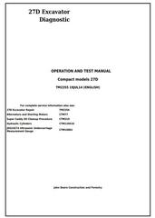 TM2355 - John Deere 27D Compact Excavator Diagnostic, Operation and Test Manual