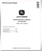 John Deere 27D Compact Excavators Repair Manual (TM2356)