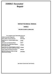 TM2360 - John Deere 350DLC Excavator Service Repair Technical Manual