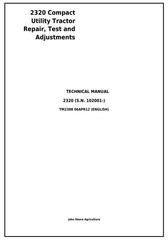 TM2388 - John Deere 2320 Compact Utility Tractor Test and Adjustments Technical Manual