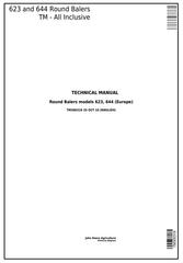 TM300319 - John Deere 623, 644 Hay and Forage Round Balers All Inclusive Technical Service Manual